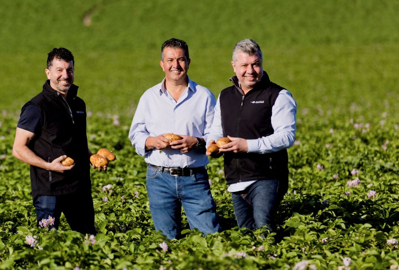 Darren, John and Frank Mitolo from Mitolo Family Farms (SA) who won the Coles Fresh Produce Supplier of the Year Award